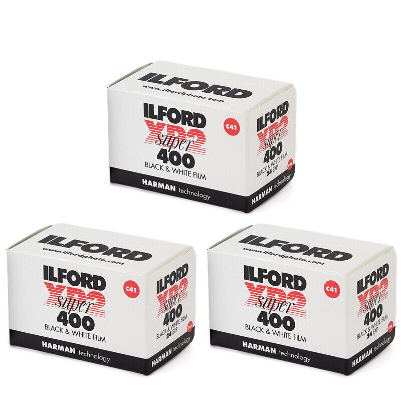Ilford XP2 Super 400 24 Exposure Black & White 35mmFilm, 3 Rolls